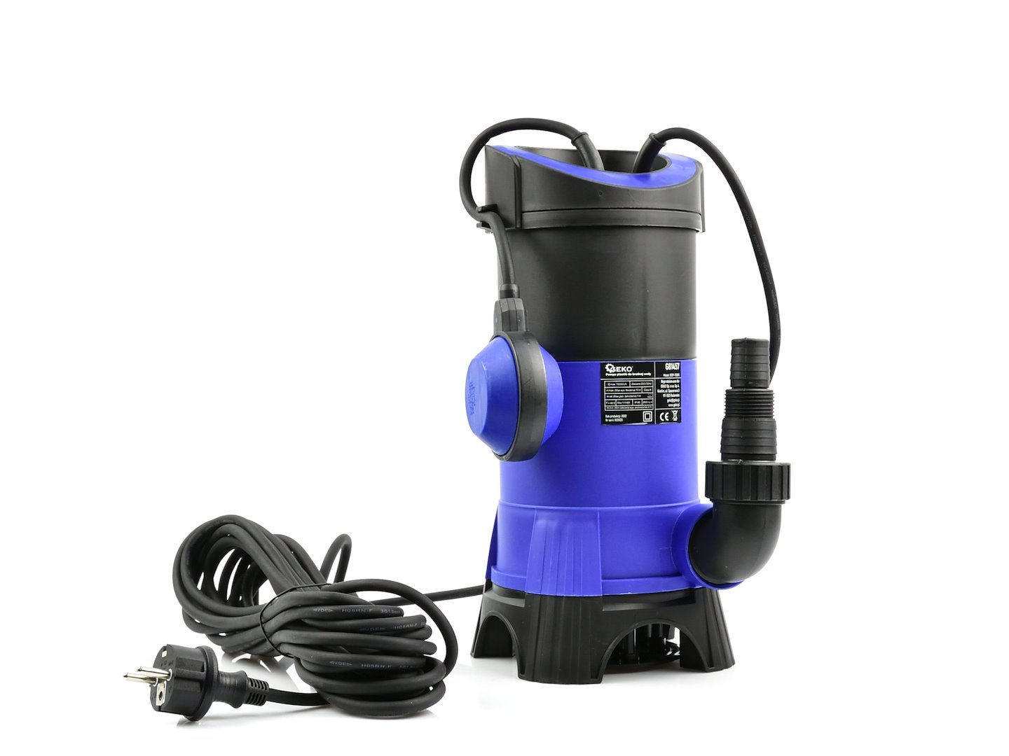 Plastové čerpadlo na špinavou vodu 1100 W Geko G81457 – celkový pohled