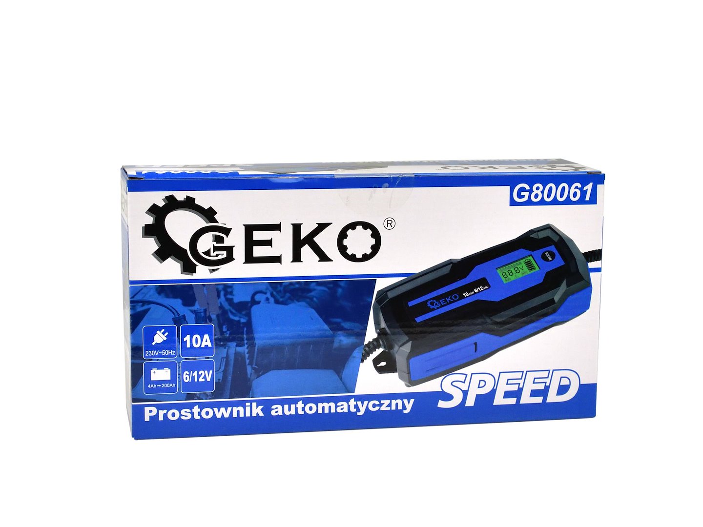 Automatický nabíječ SPEED 6/12V 10A 4Ah–200Ah – Geko 8
