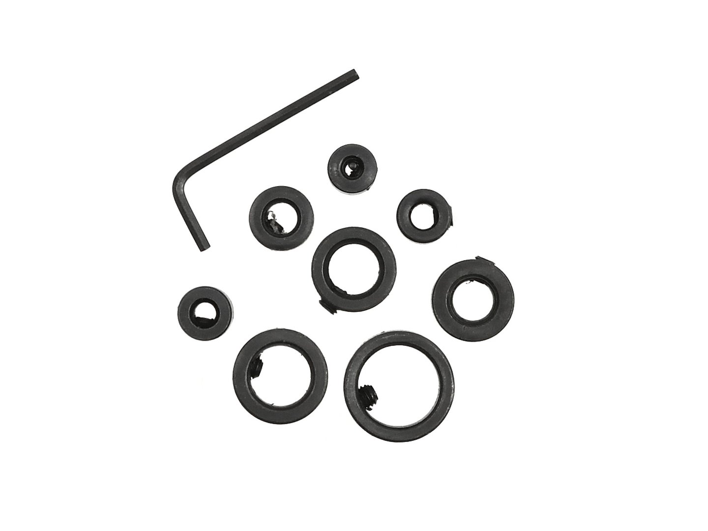 Omezovače hloubky vrtání Geko 3–16 mm – celá sada 8 ks