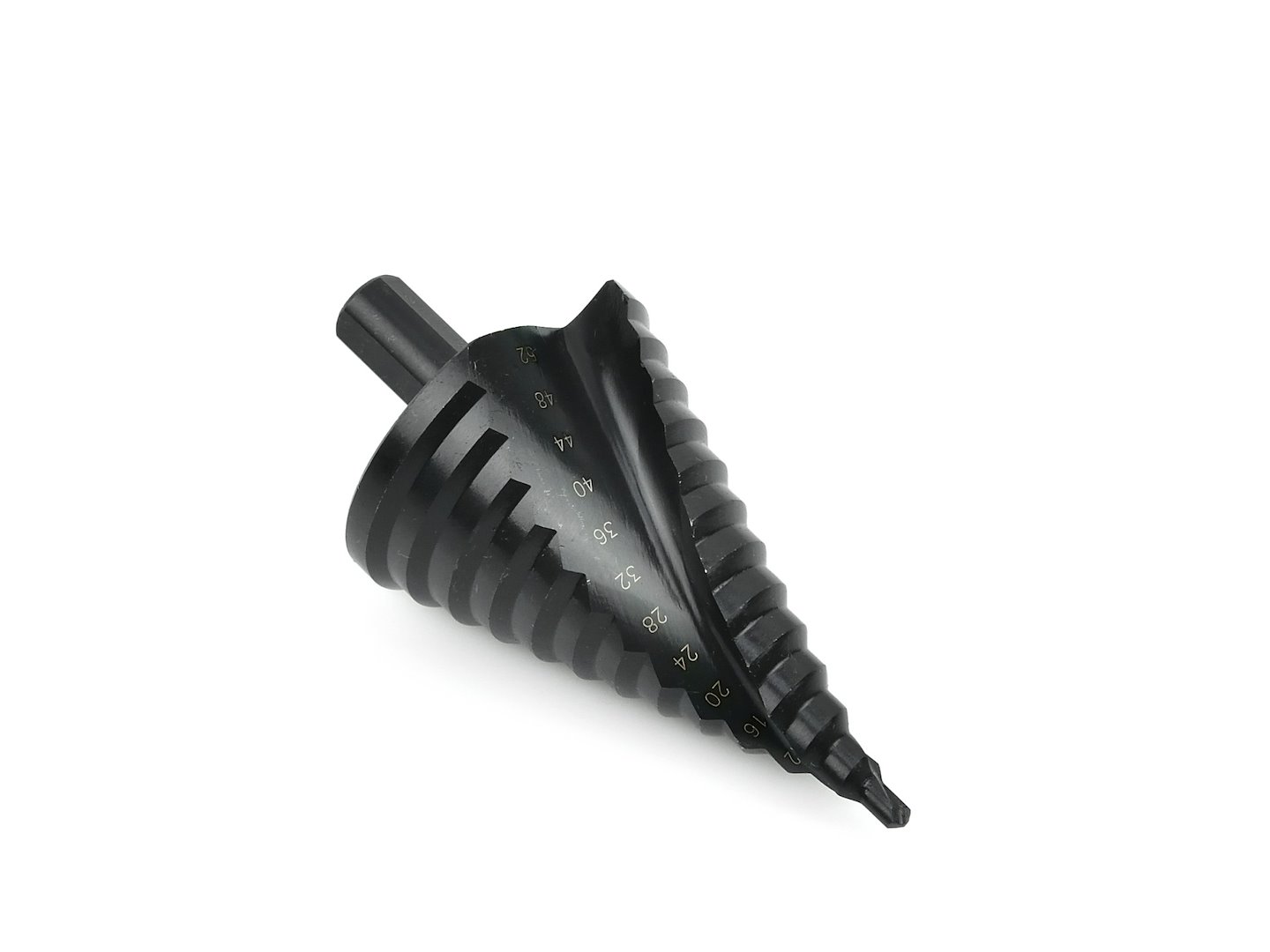 HSS TiAlN stupňové vrtáky 4-52 mm – celkový pohled na sadu