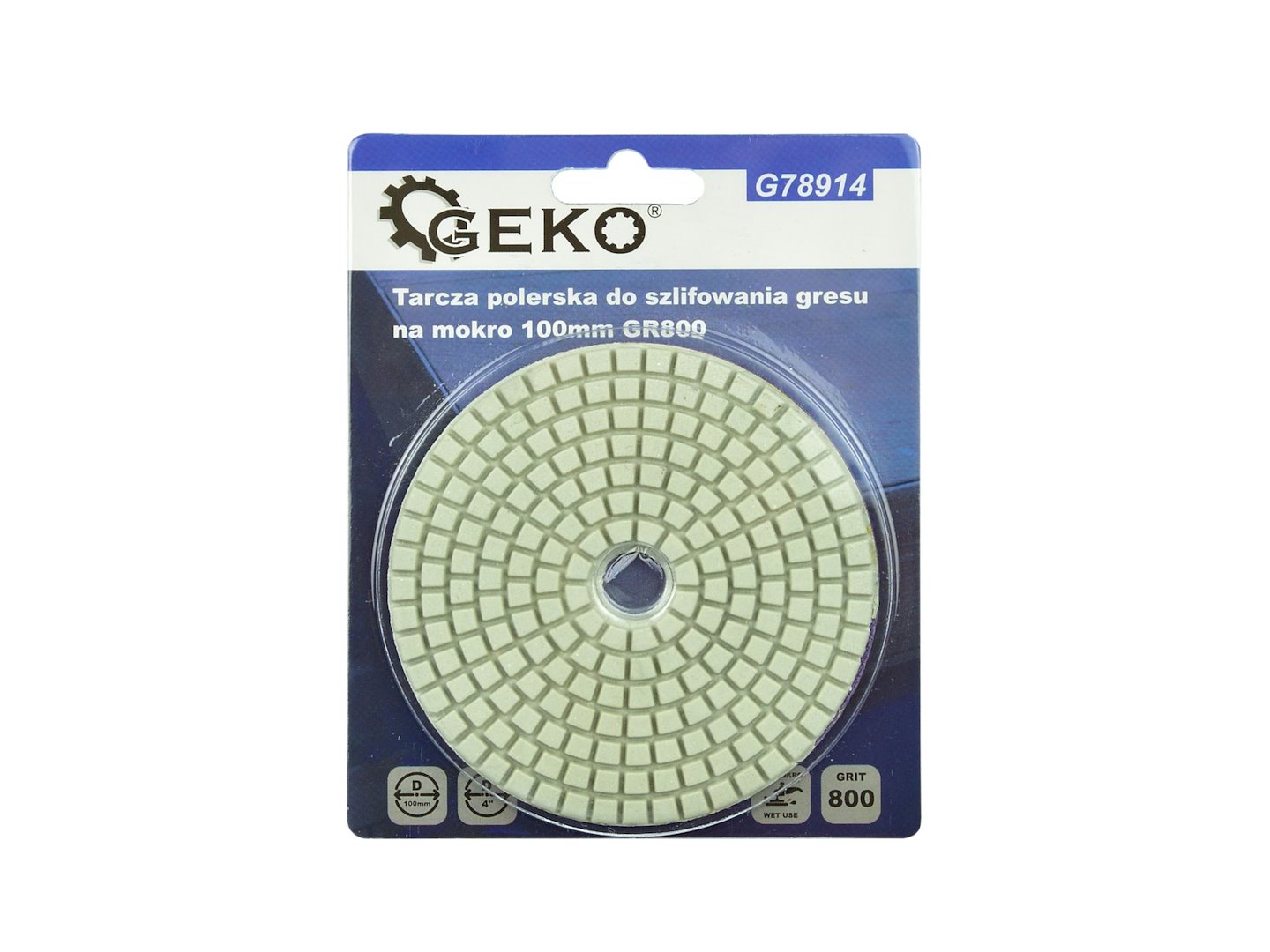 Lešticí kotouč pro mokré broušení dlaždic 100 mm GR800 (5/25/200) Geko 4