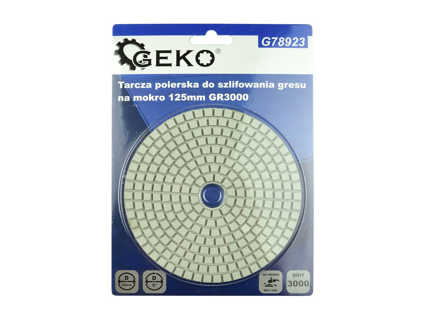 Lešticí kotouč pro mokré broušení dlaždic 125 mm GR3000 (5/25/250) – Geko 5