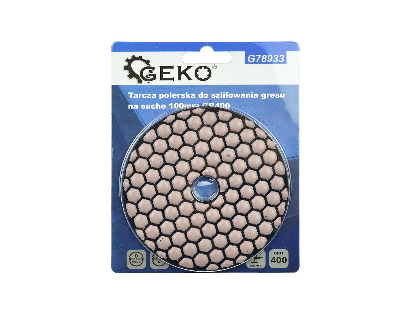 Lešticí kotouč pro suché broušení dlažby 100 mm GR400 (5/25/250) – Geko 4