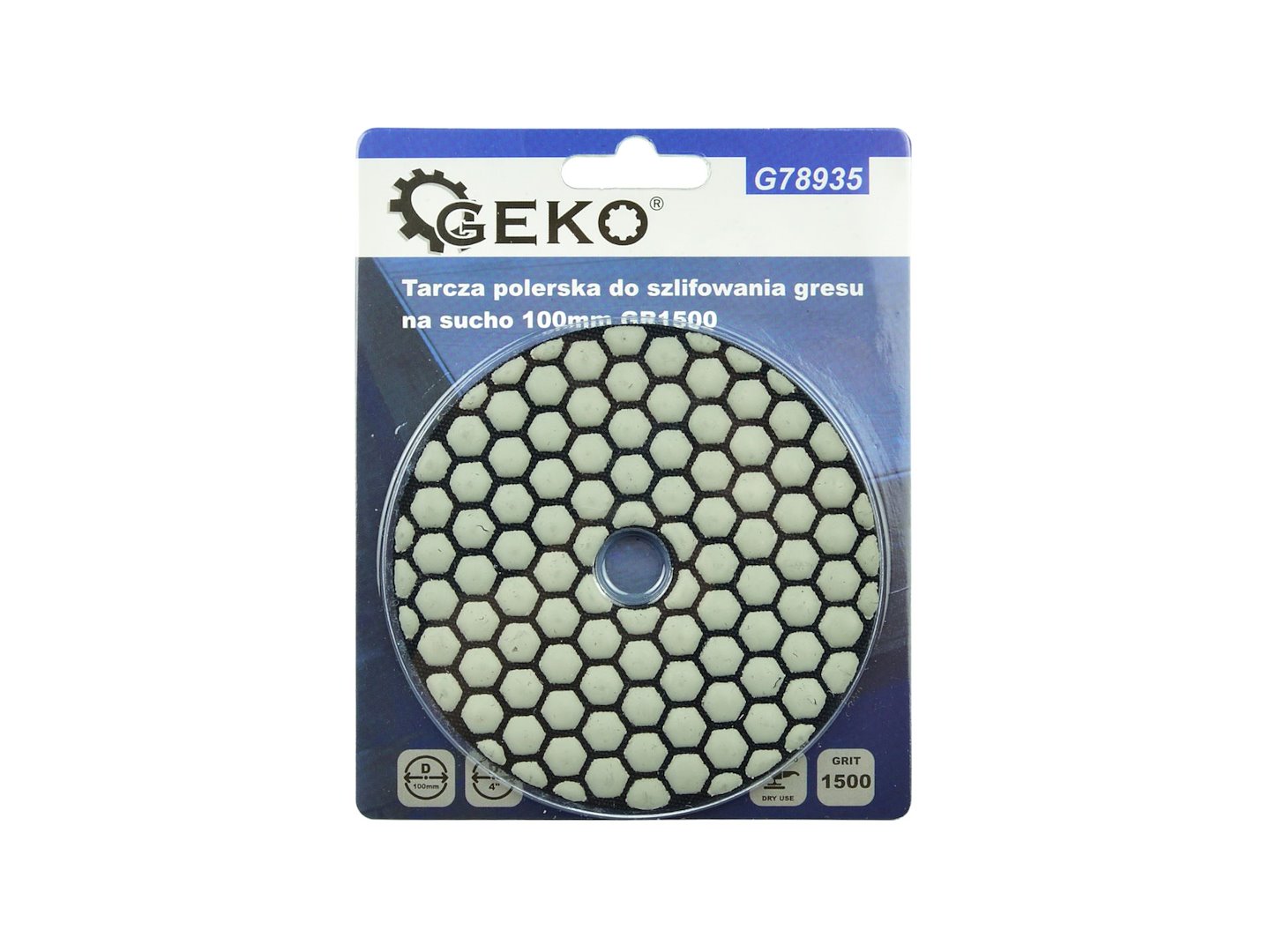 Lešticí kotouč pro suché broušení dlaždic 100 mm GR1500 (5/25/250) – Geko 4