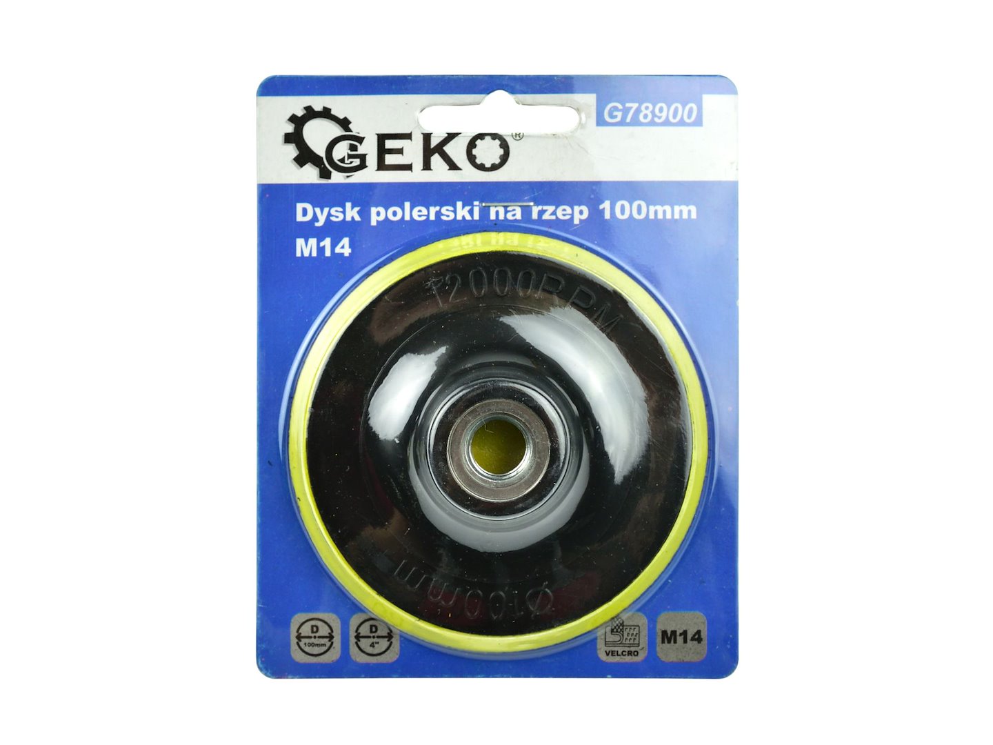 Lešticí kotouč Geko 100 mm M14 – detail závitu a kotouče