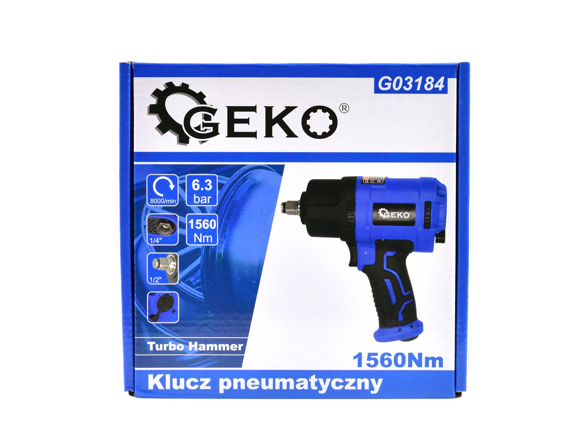 Pneumatický klíč 1/2" 1560 Nm Turbo Hammer (10) – Geko 8