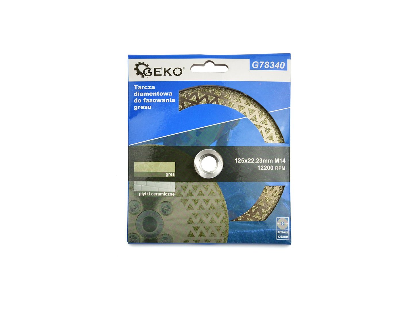 Diamantový kotouč pro fazování dlaždic 125x22,23 mm M14 – upevnění M14