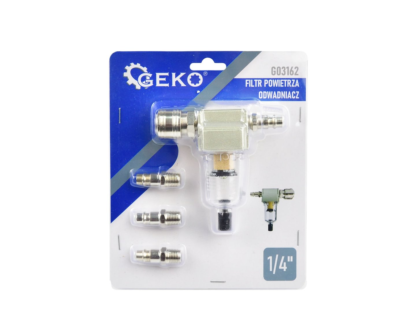 Vzduchový filtr s odlučovačem vody 1/4" Geko (G03162) 4