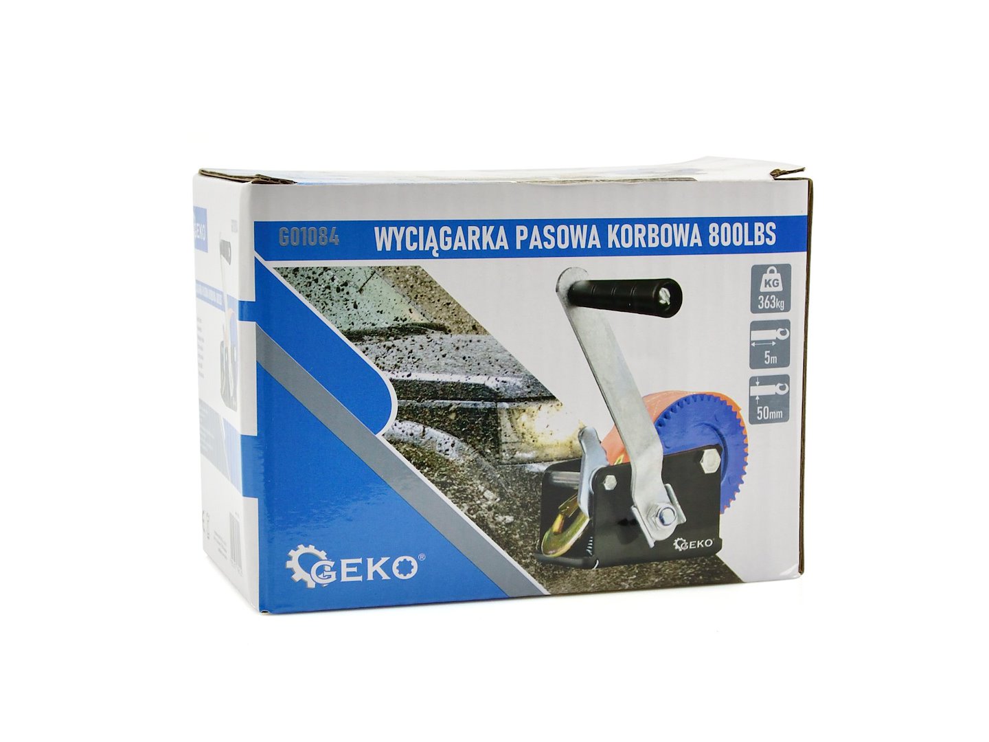 Řetězový naviják s klikou 800 lb – Geko 5