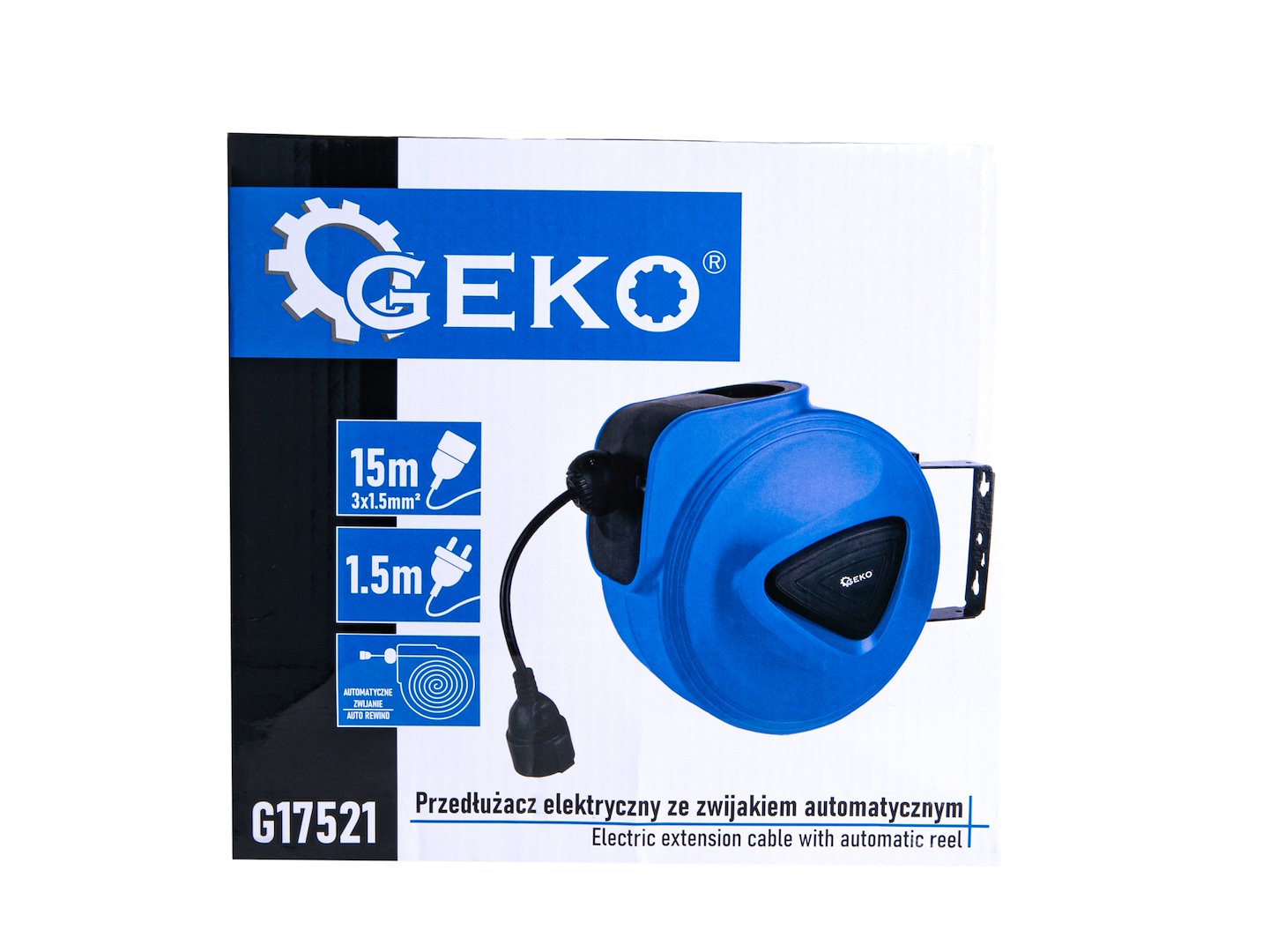 Prodlužovací kabel Geko – detail automatického navíječe