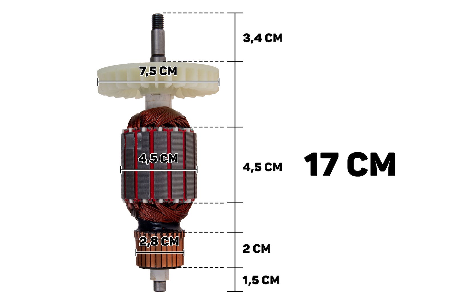Rotor G82007 (boční motor) 2400 W – náhradní díl pro elektrickou řetězovou pilu Geko 4