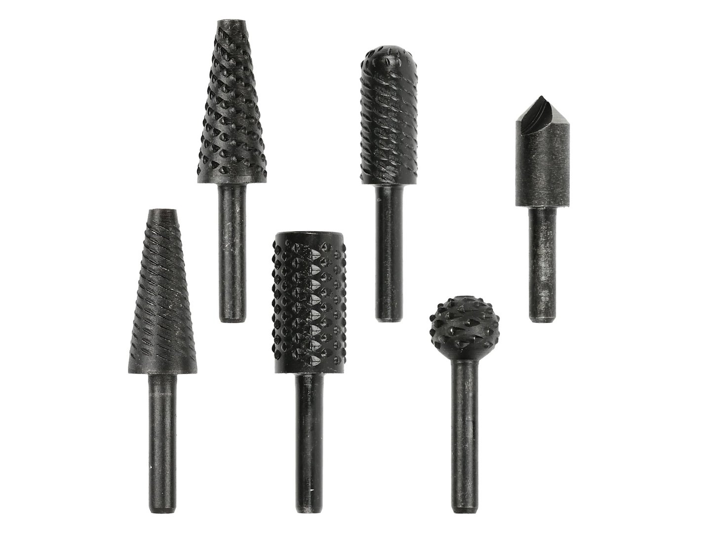 Sada stopkových fréz Geko 6 mm – detail tvarů fréz