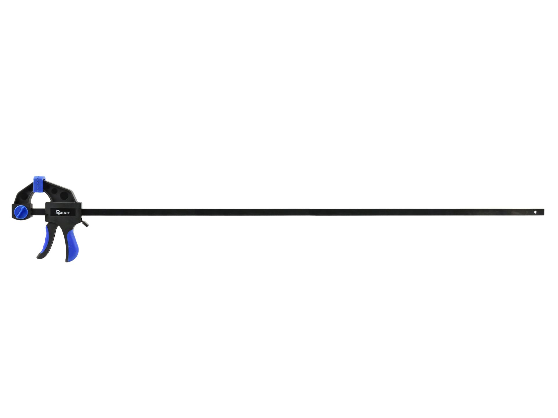 Jednoreční truhlářský svěrák 900 mm Geko – celkový pohled