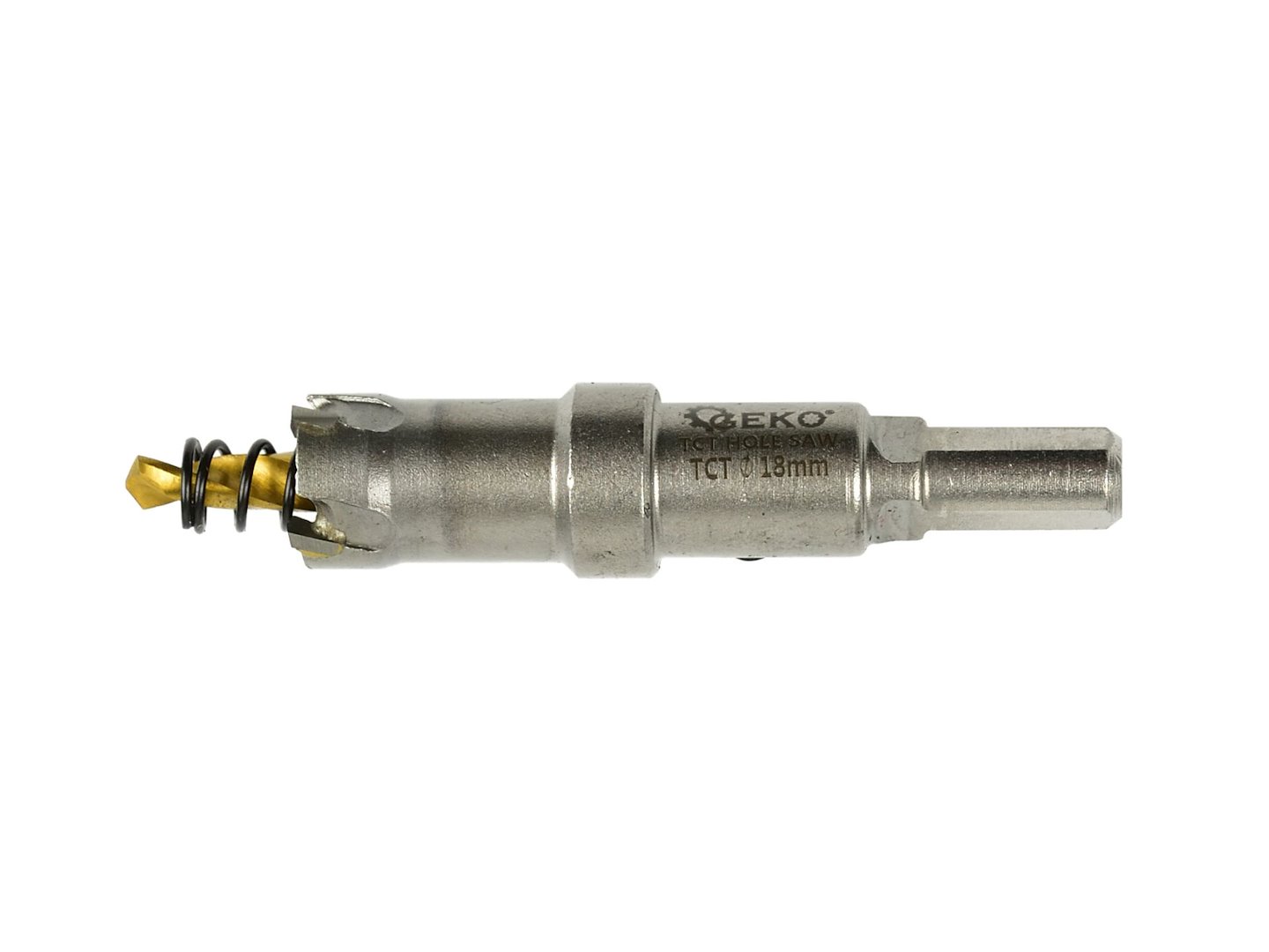 Vrták do kovu korunka do metalu 18 mm Geko – pohled na korunový vrták