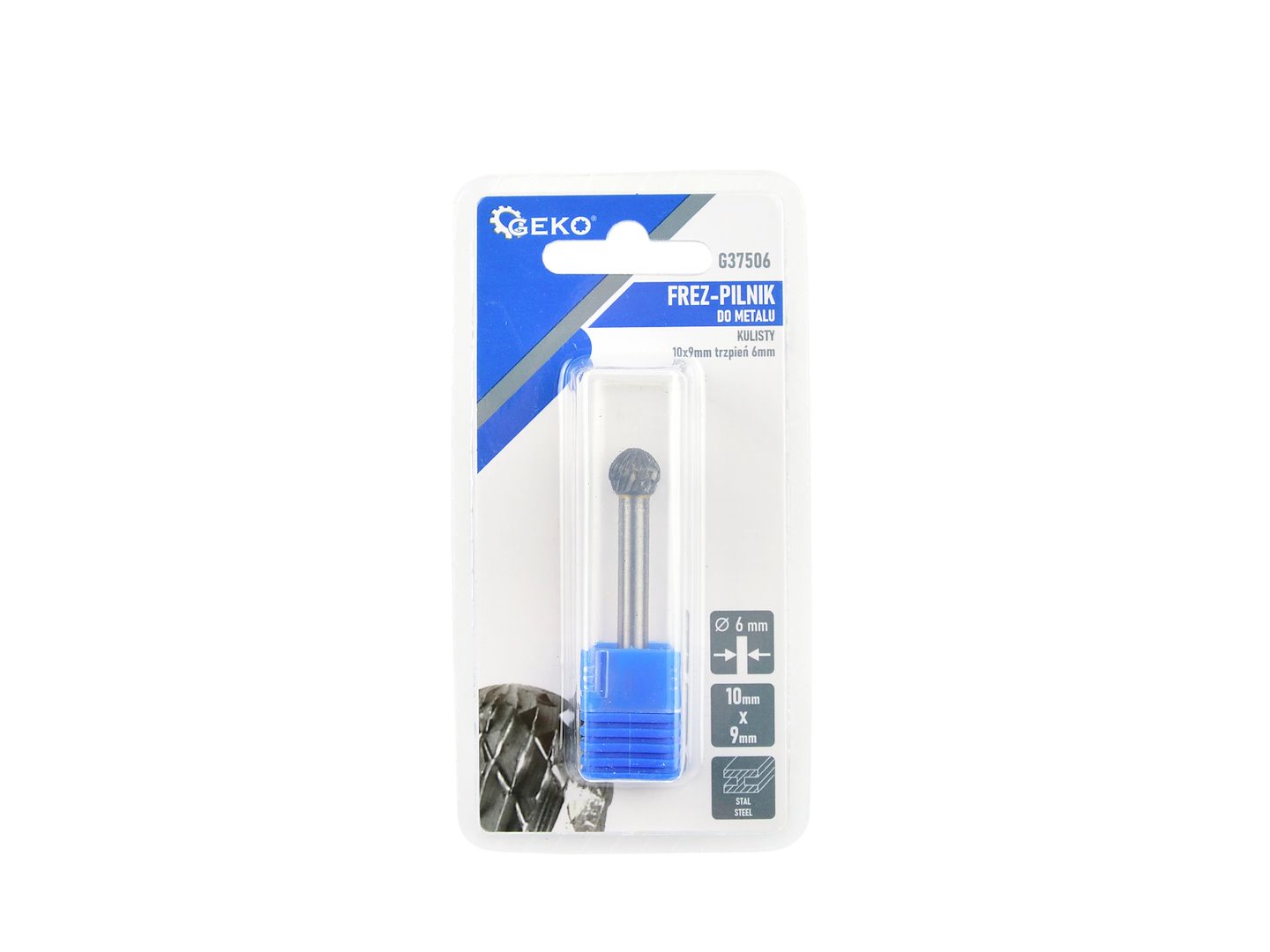Fréza-pilník na kov 10×9 mm Geko – pohled z boku