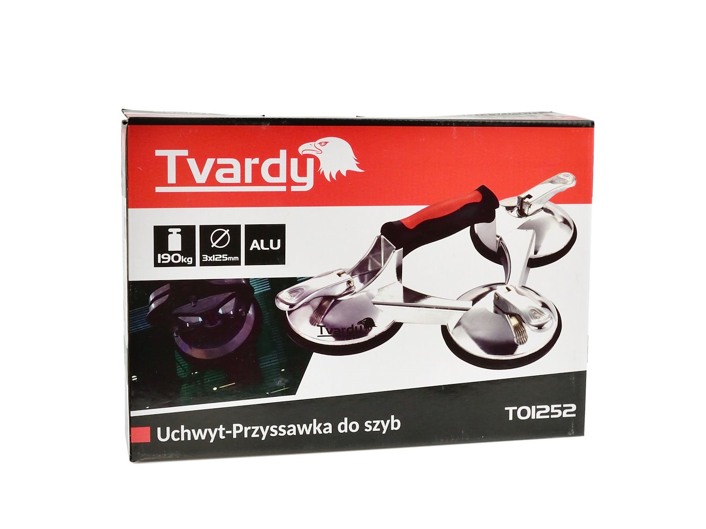 Držák-přísavka na sklo ALU 3x125 mm 190 kg (12) 5