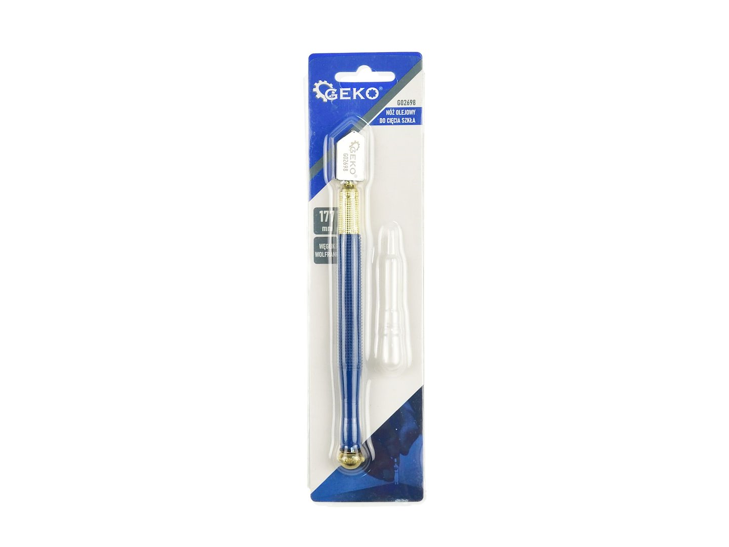 Olejový nůž na řezání skla 177 mm – karbid wolframu (Geko) 4