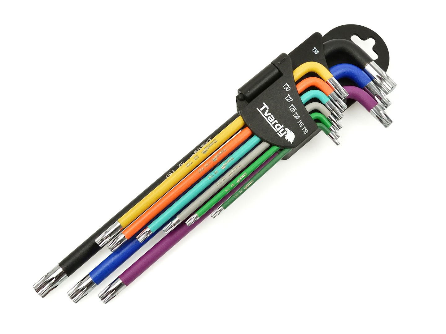 Torx klíče Geko T10–T50, sada 9 ks – celkový pohled na sadu