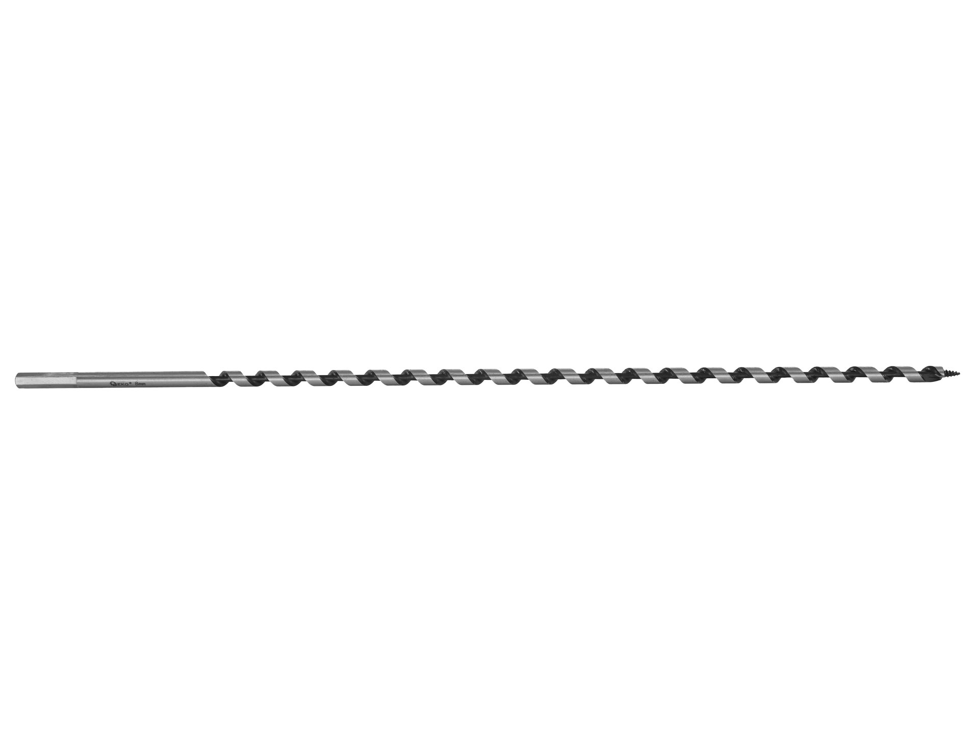 Spirálový vrták do dřeva Geko 8x460 mm – celkový pohled na vrták