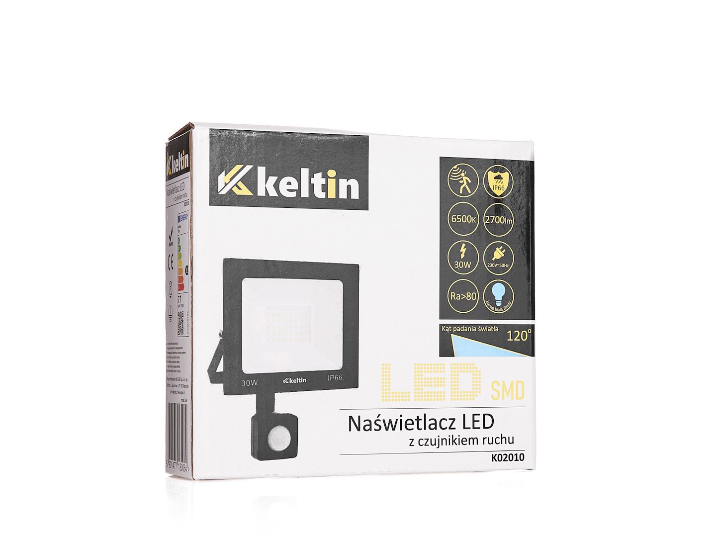 LED světlomet 30 W s pohybovým senzorem – studená bílá 6500 K (Geko) 7