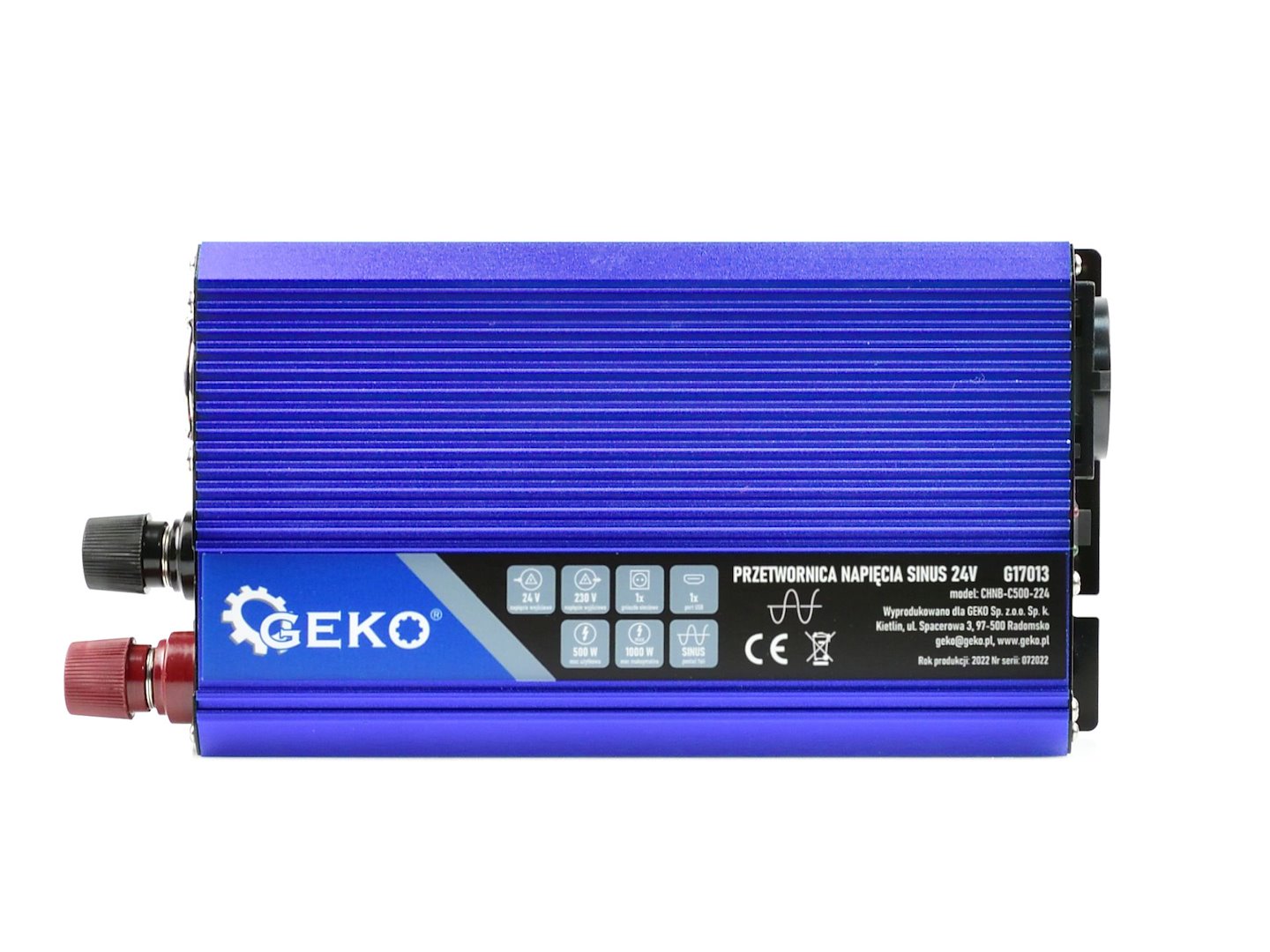 Napěťový měnič SINUS 24V/230V 500/1000W Geko 4