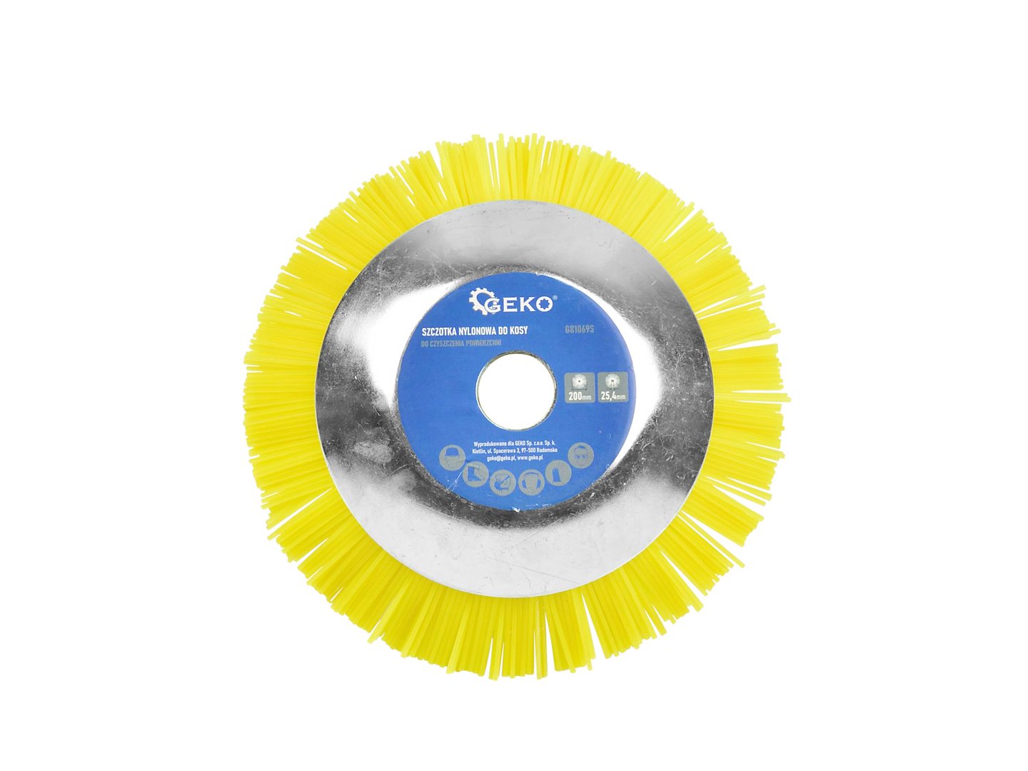 Nylonová kartáč Geko 200x25,4 mm – pohled na celý kotouč