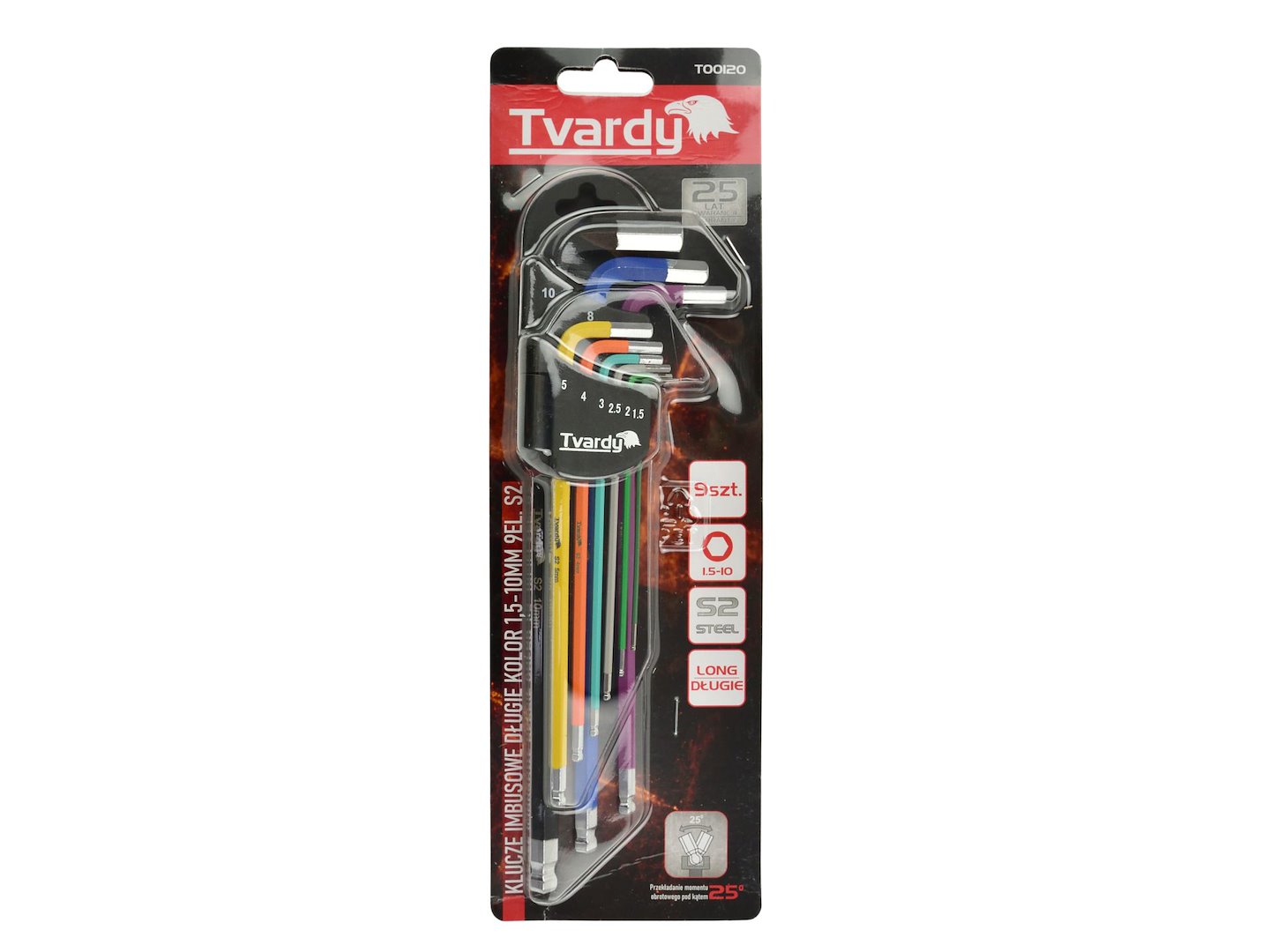 Imbusové klíče Geko 1,5–10 mm, sada 9 kusů, S2 ocel, délka 234 mm 4