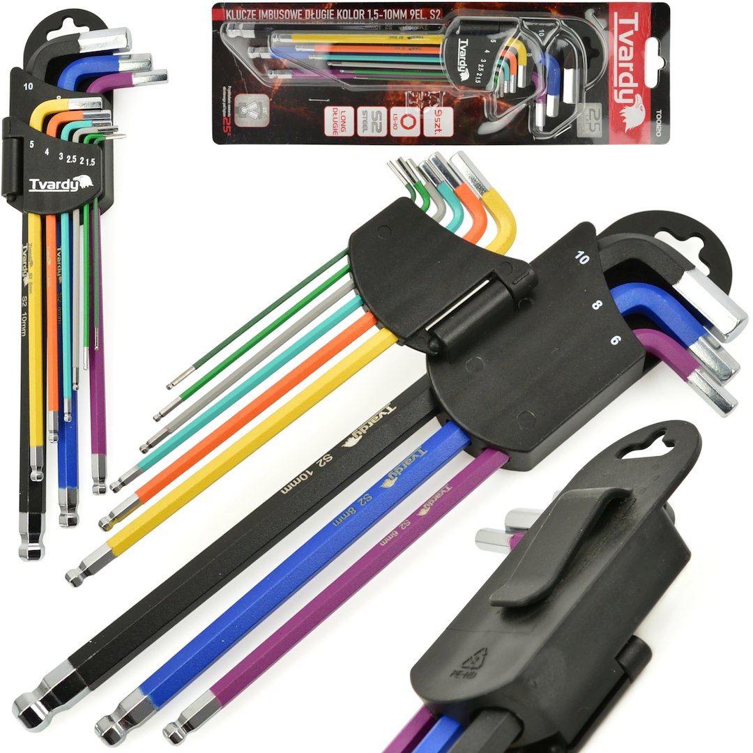 Imbusové klíče Geko 1,5–10 mm, sada 9 kusů, S2 ocel, délka 234 mm 5