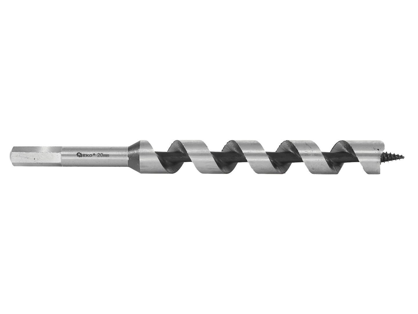 Spirálový vrták do dřeva 18×230 mm Geko – celkový pohled na vrták