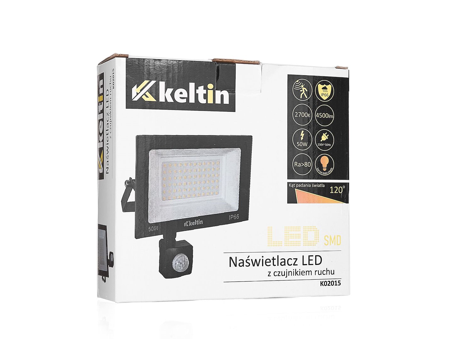 LED světlomet 50 W s pohybovým senzorem – teplá bílá barva 2700 K 7