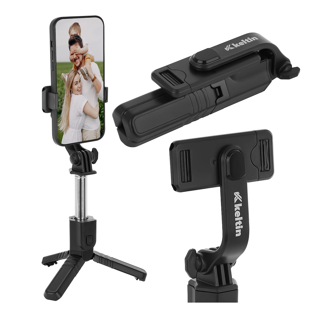 Selfie stick tripod s dálkovm ovládáním – celkový pohled