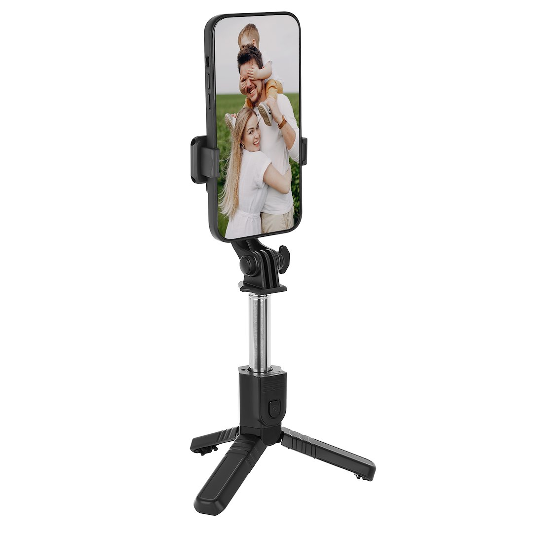Selfie stick tripod – detail teleskopické konstrukce