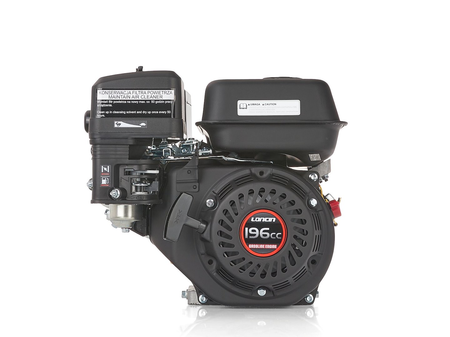 Zážehový motor Loncin – hřídel 20 mm detail