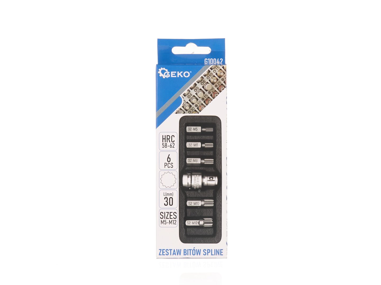 Sada bitů SPLINE Geko G10042 – detail profilu SPLINE bitu