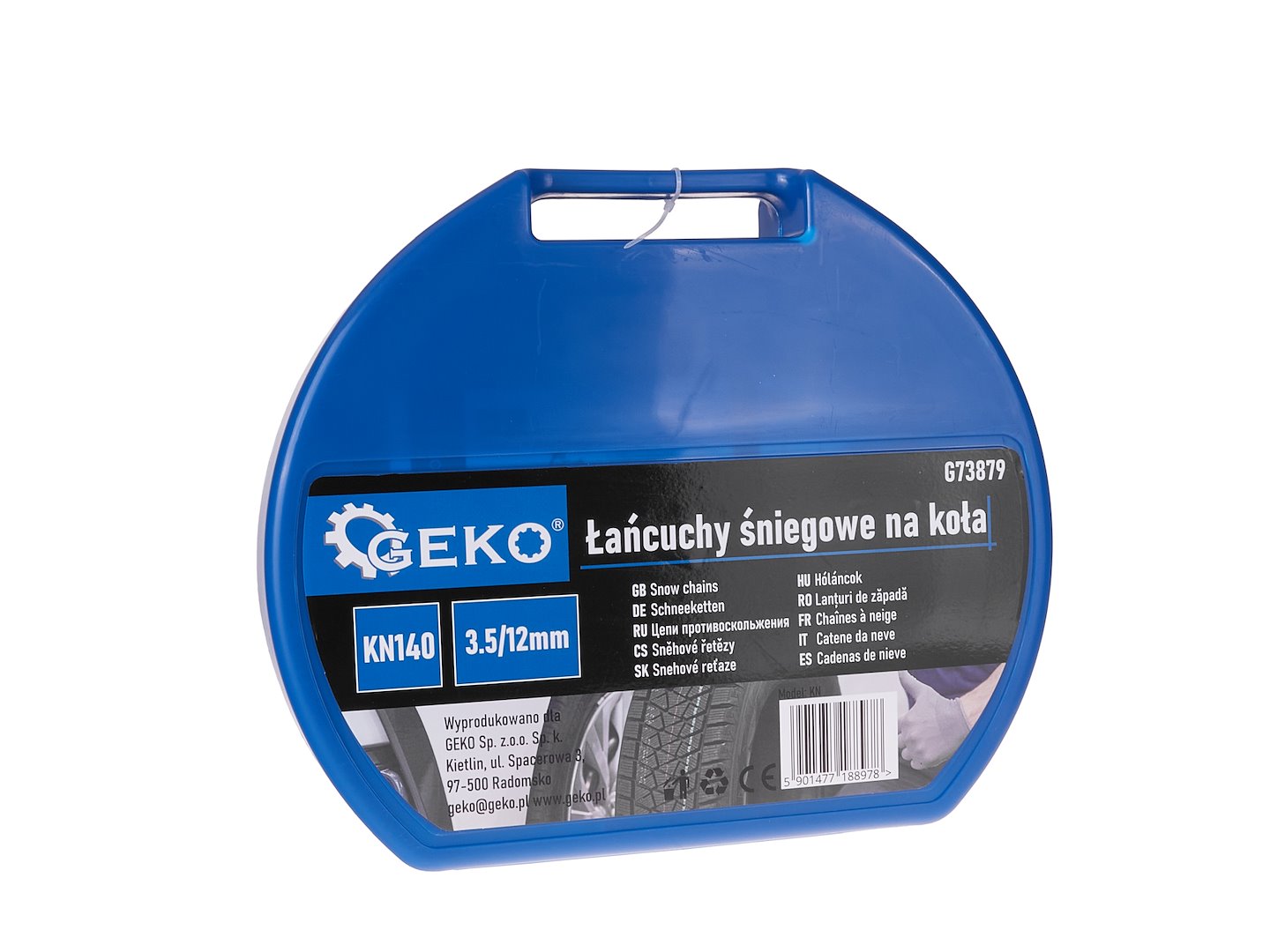 Sněhové řetězy na kola Geko KN140 3,5/12 mm – sada pro osobní automobily 4