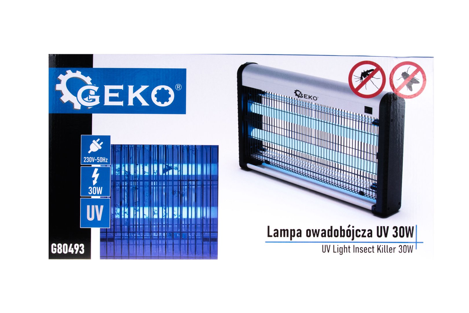 UV lampa na hmyz 30 W Geko – detail UV záření