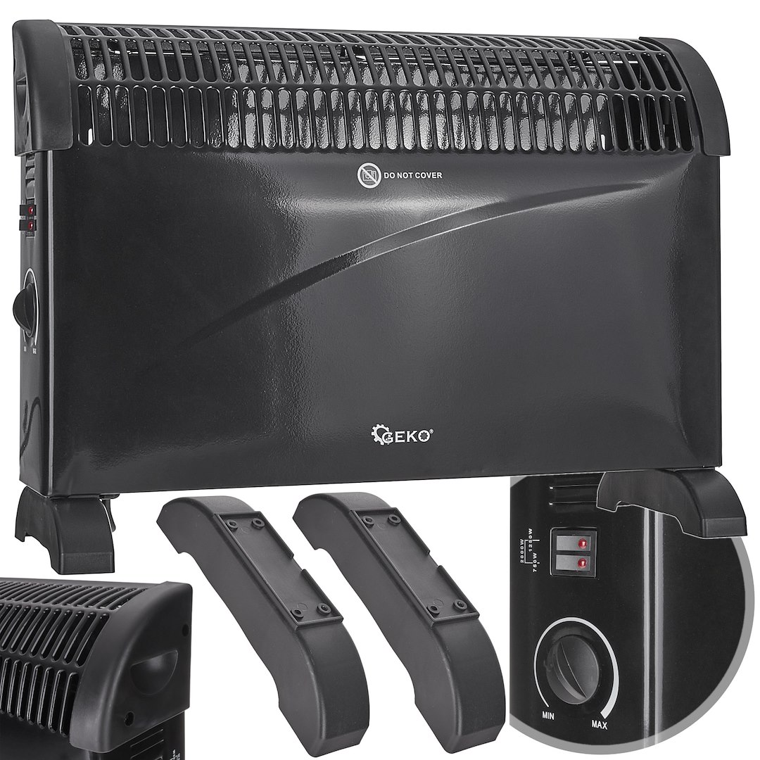 Černý konvektorový radiátor s termostatem 2000 W (1) 1