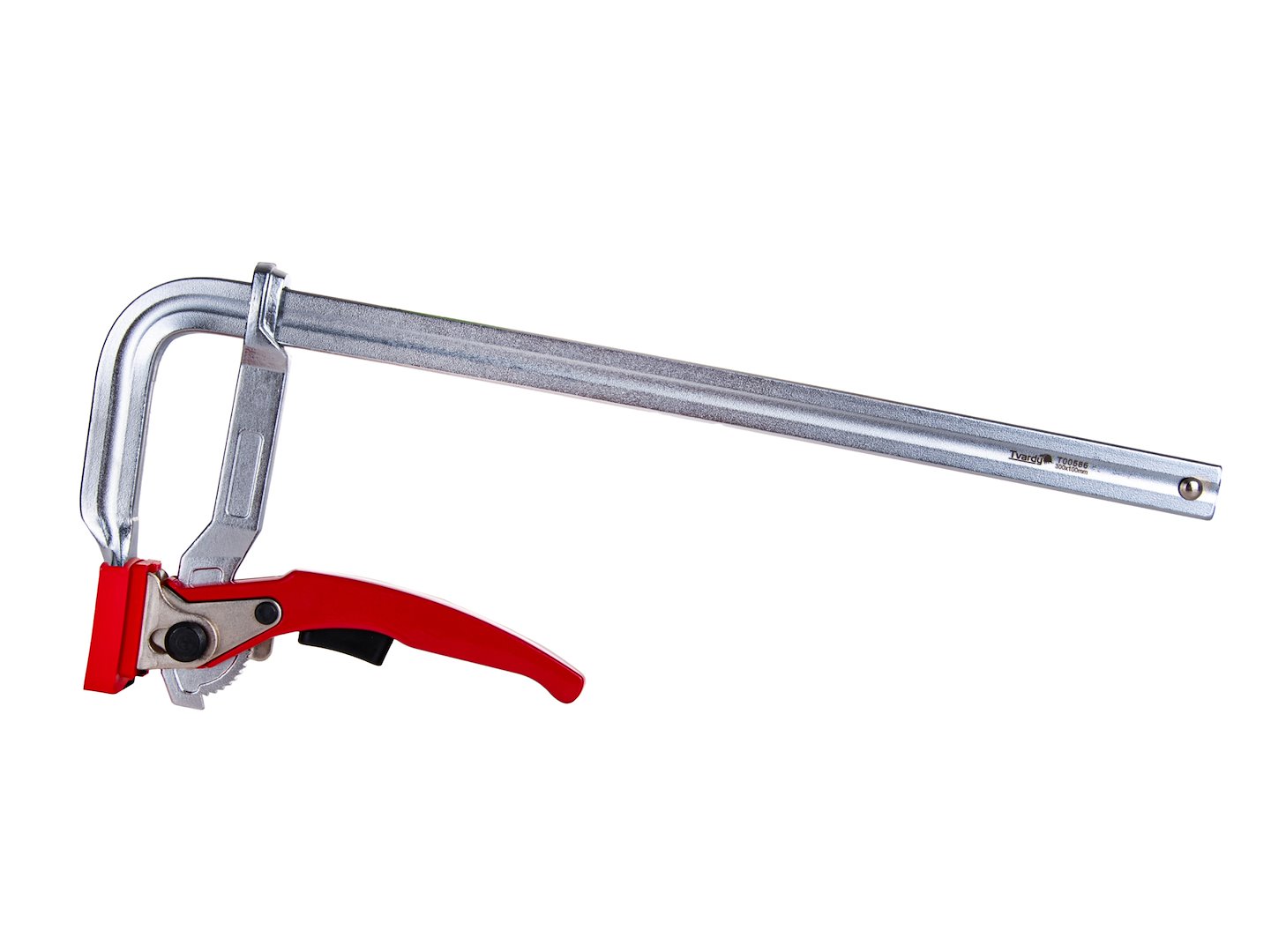 Kované ráčnové svěrky typu F 300x100mm – detail ráčnového mechanismu