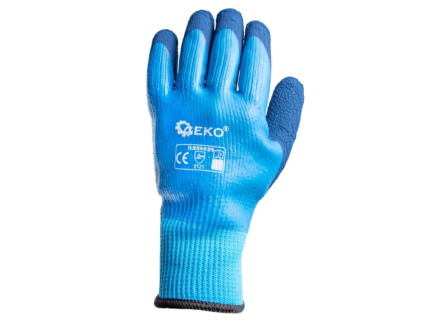 Pracovní rukavice voděodolné zateplené vel. 10 – jersey/latex – Geko G75037 4