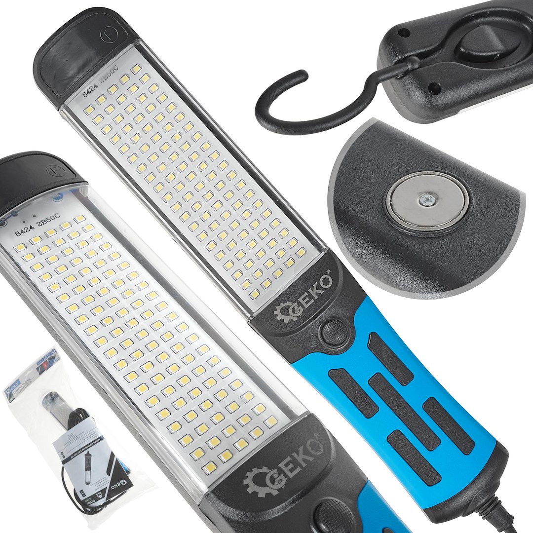 LED dílenská lampa 230 V, 15 W, s magnetem, háčkem a kabelem 5 m (40) 1