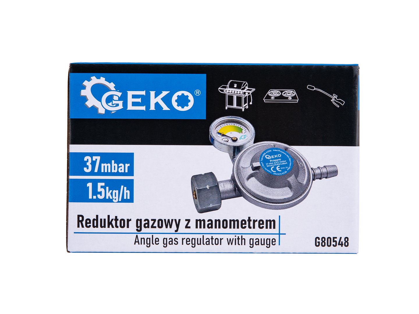 Plynový redukční ventil s manometrem 37 mbar 1,5 kg/h (50) 2