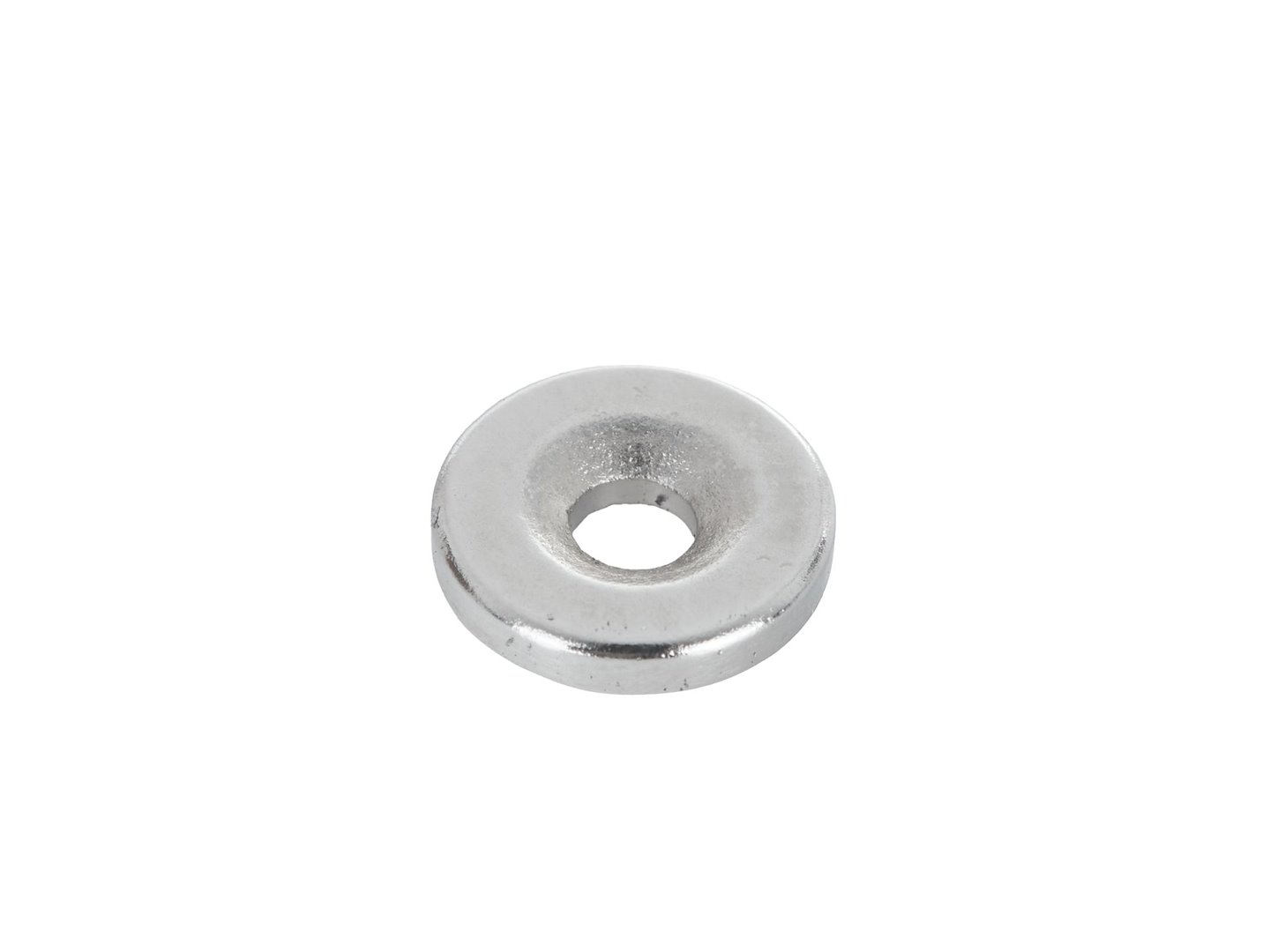 Neodymový válečkový magnet 14x3 mm – detail otvoru pro šroub