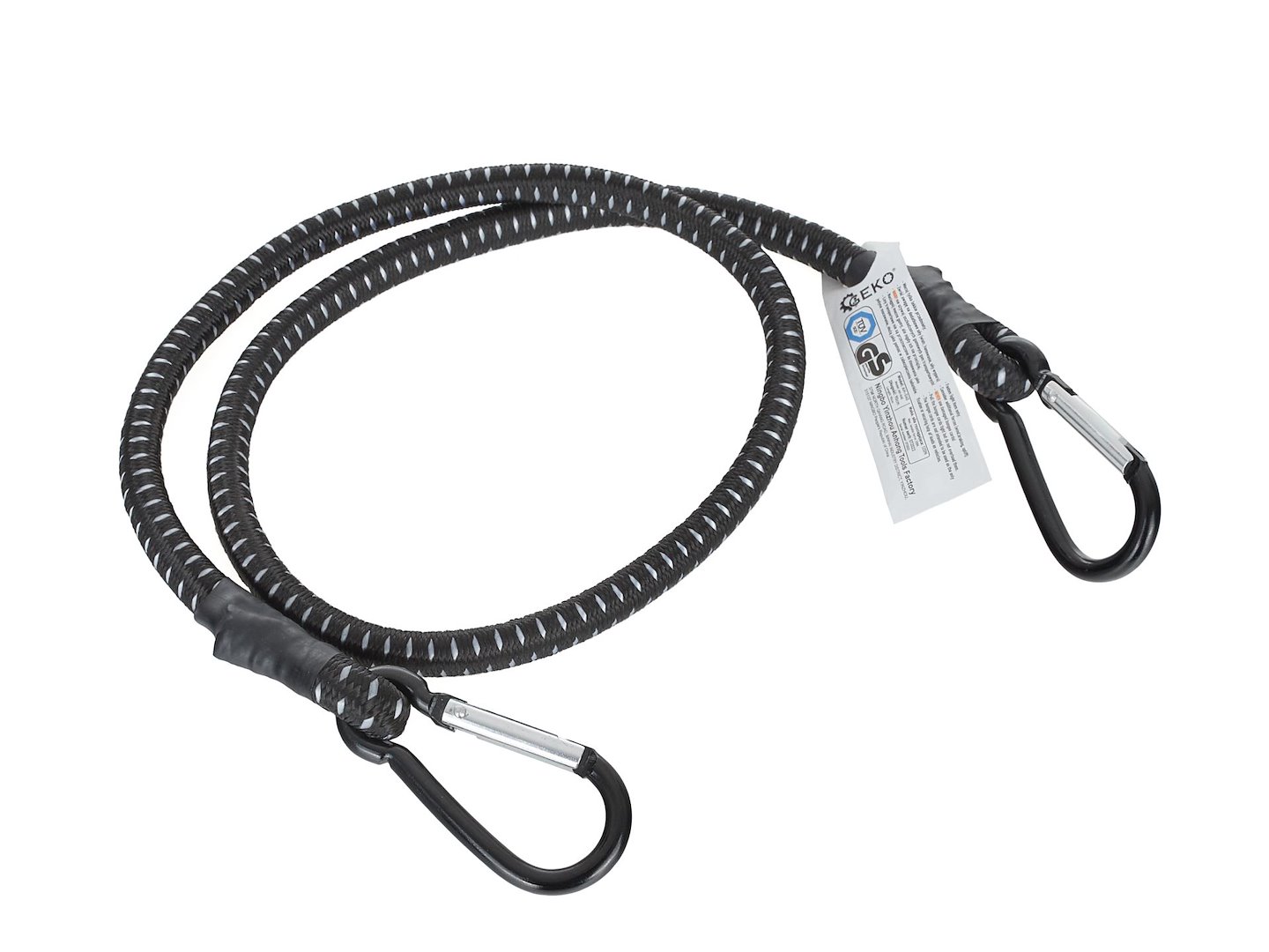 Transportní guma Geko 10 mm x 90 cm s karabinami – celkový pohled