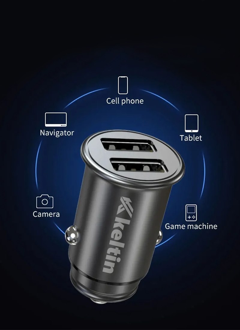 Mini nabíječka do auta s funkcí rychlého nabíjení 24 W 4,8 A 6