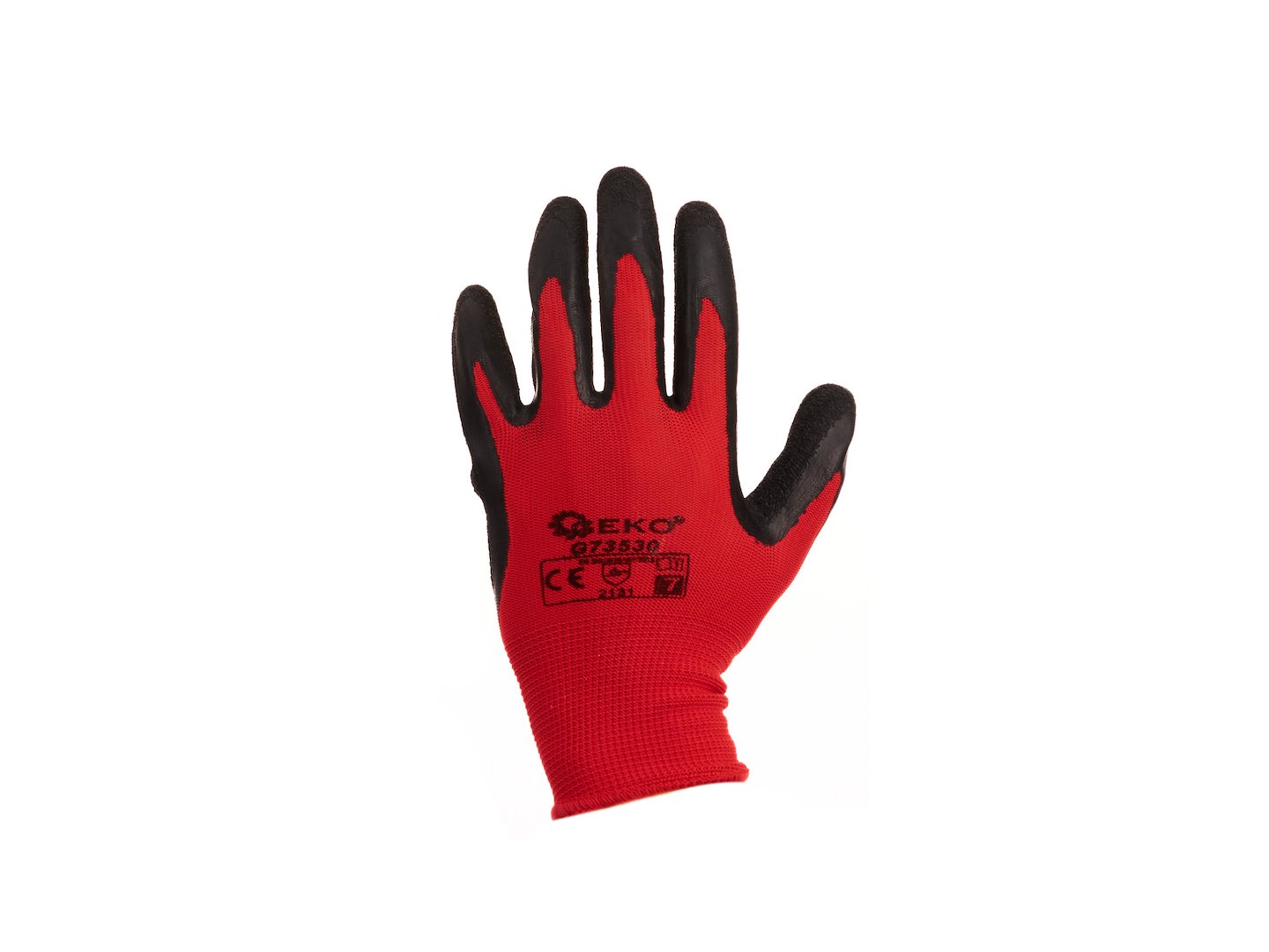 Ochranné rukavice GEKO vel. 7 – detail latexového povrchu