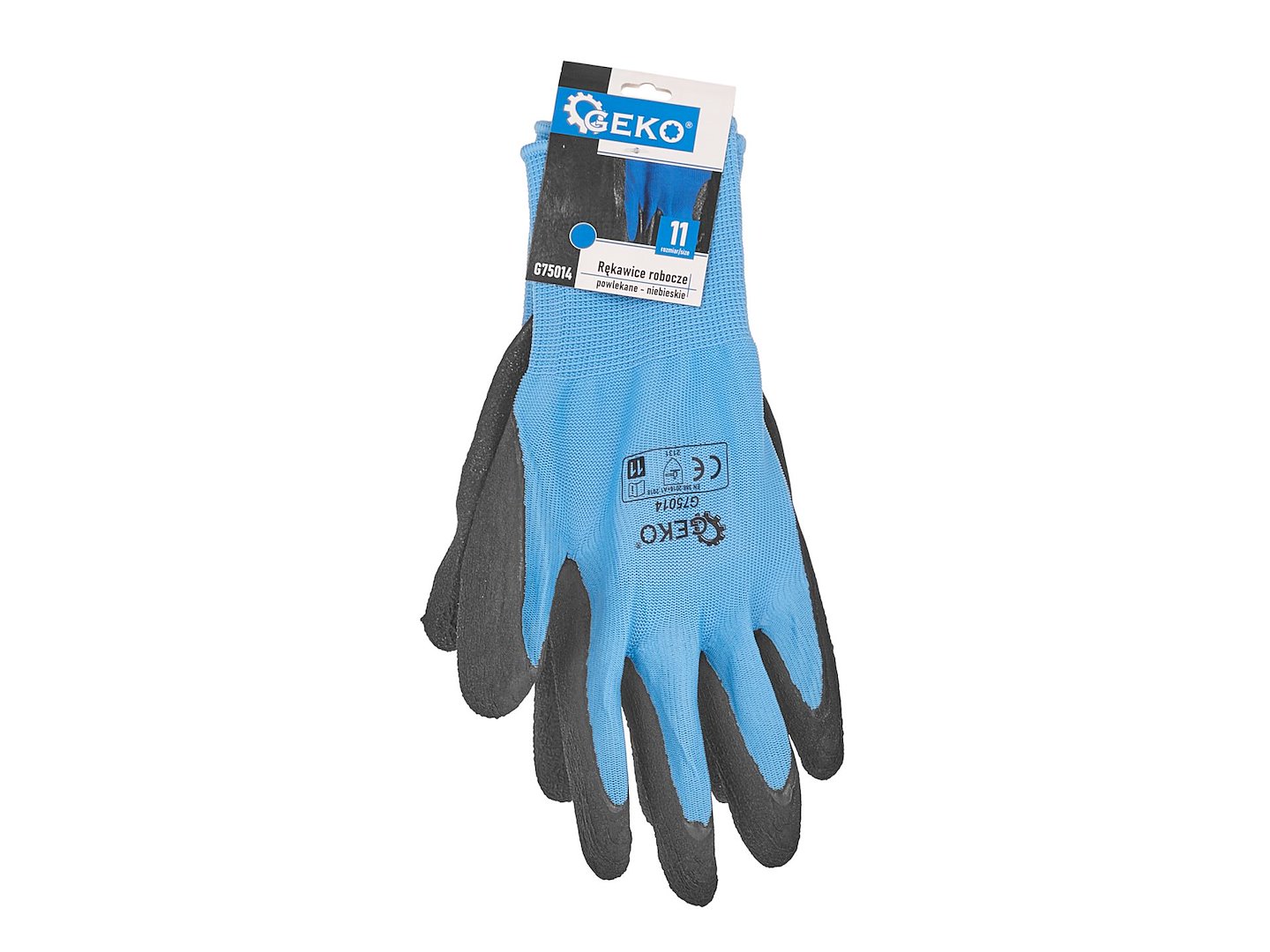 Ochranné rukavice Geko G75014 vel. 11 modré – elastický zápěstní manžet
