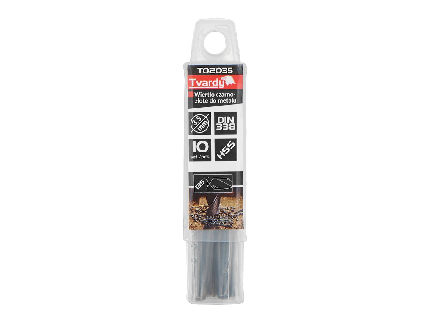 Černozlatý vrták do kovu HSS 3,50 mm – Geko 4