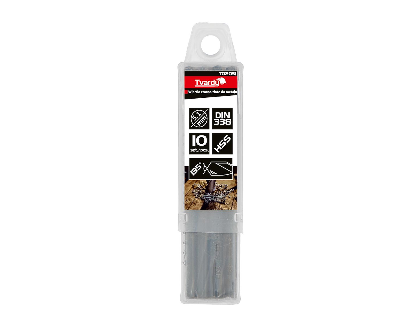 Černozlatý vrták do kovu HSS 5,10 mm – balení 10/100/1000 ks – Geko 4