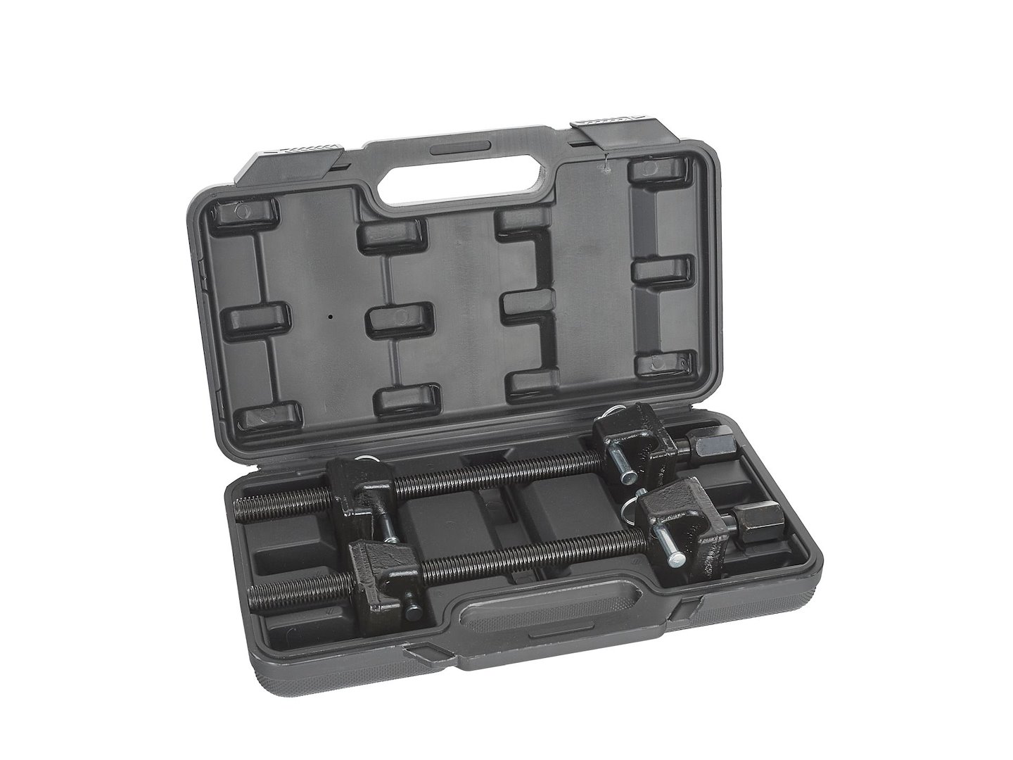 Stahovač pružin McPherson Geko G30315 – detail pojistky a čelistí