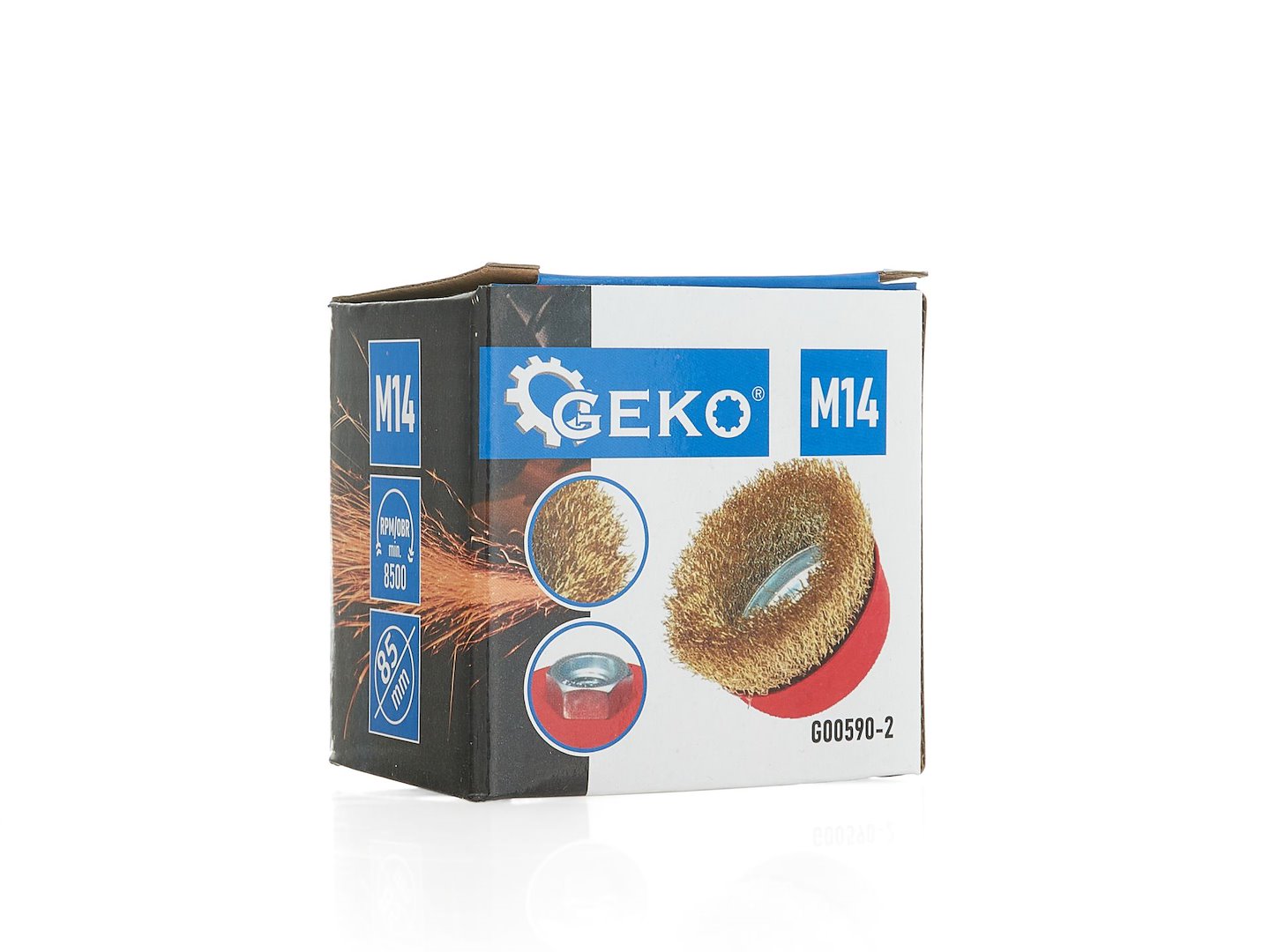 Drátěný kartáč mosazný čelní 85 mm M14 – závit M14 detail